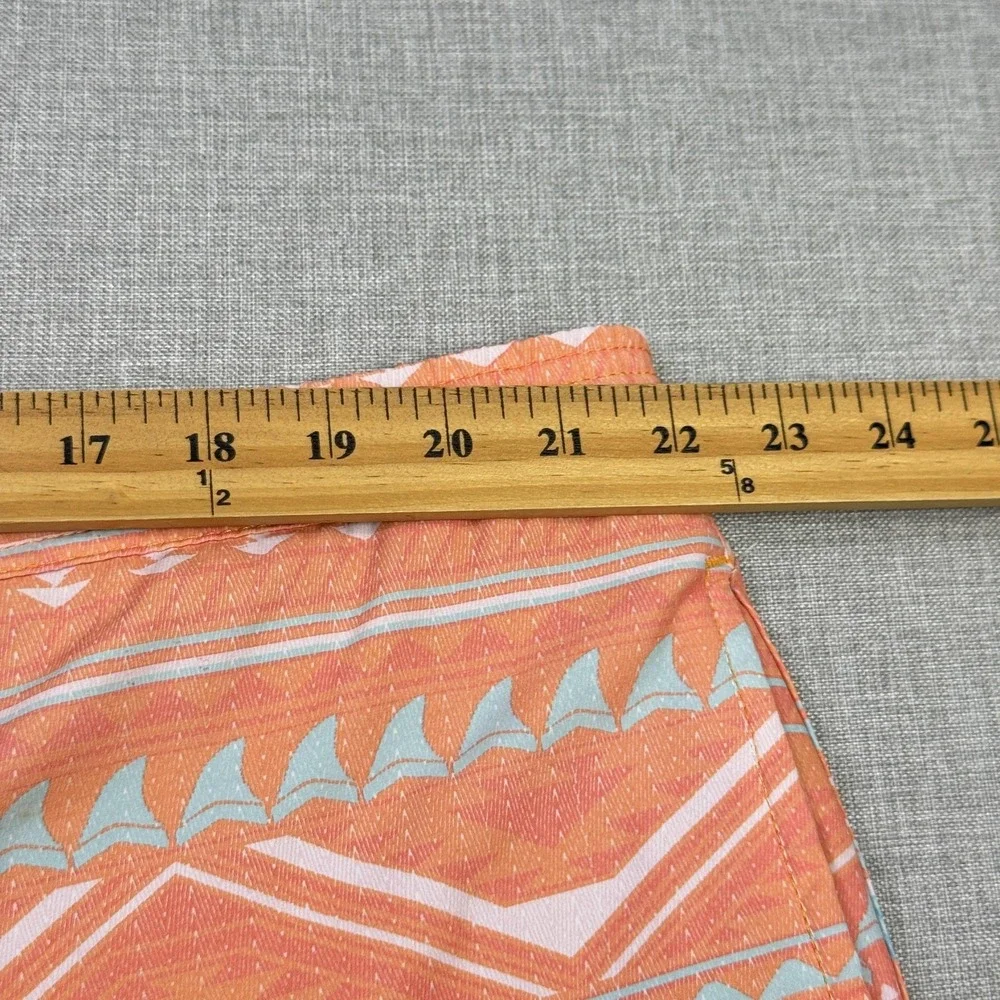 Huk Swim Trunks Shorts Mens‎ 2XL (44) Orange Geometric Mesh Lined Drawstring
